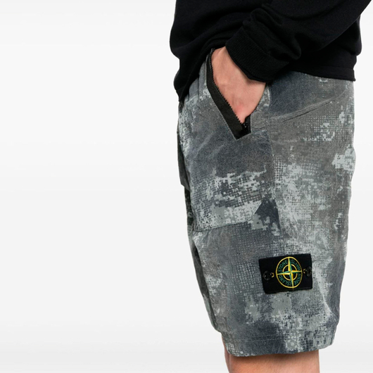 Stone IslandGray Drawstring Shorts, Размер: 33, Наличие: Склад (1-3 дня), фото , изображение 4