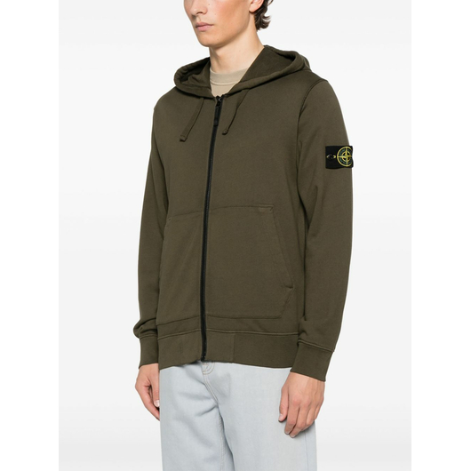 Stone Island Logo Patch Hoodie in Olive, Розмір: M, Наявність: Склад (1-3 дня), фото , изображение 2