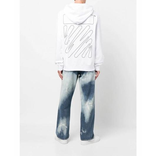 Off-White logo-print drawstring hoodie, Размер: S, Наличие: Забрать сейчас, фото , изображение 4