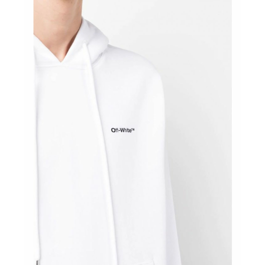 Off-White logo-print drawstring hoodie, Размер: S, Наличие: Забрать сейчас, фото , изображение 5