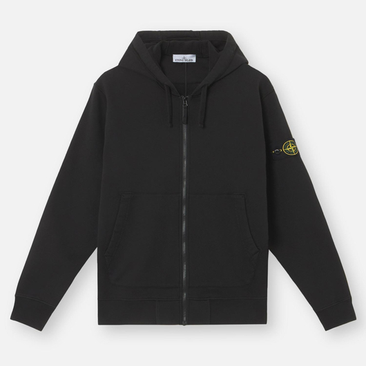 Stone Island Black Patch  Zip Hoodie, Размер: XL, Наличие: Склад (1-3 дня), фото 