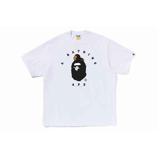 BAPE MILO COLLEGE RELAXED FIT T-SHIRT WHITE, Размер: M, Наличие: Склад (1-3 дня), фото 