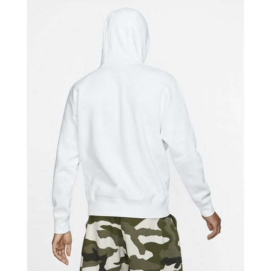 Толстовка чоловіча Nike M Nsw Club Hoodie Po Bb White BV2654-100, Размер: M, Наличие: Склад (1-3 дня), фото , изображение 4