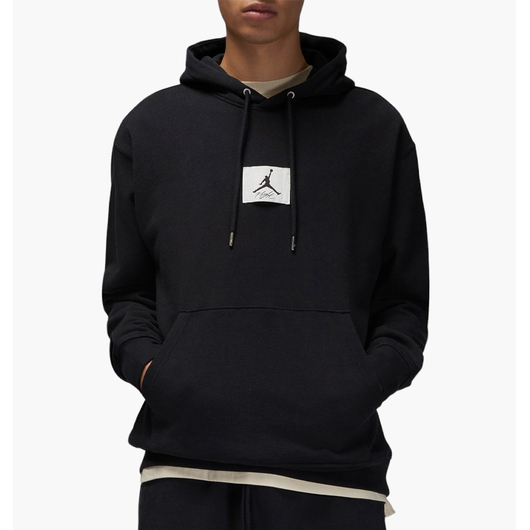 Худі чоловіче Air Jordan Flight Fleece Pullover Hoodie Black Dq7338-010, Размер: S, Наличие: Склад (1-3 дня), фото 