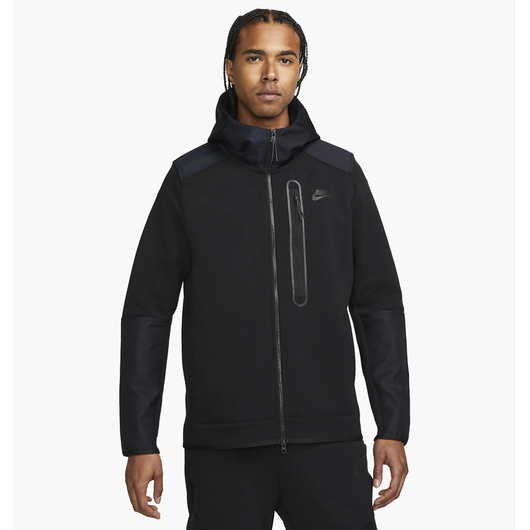 Толстовка чоловіча Nike M Nk Tch Flc Overlay Fz Black Dr6165-010, Размер: XXL, Наличие: Склад (1-3 дня), фото 