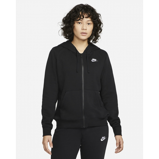 Толстовка жіноча Nike W Nsw Club Flc Fz Black Dq5471-010, Размер: M, Наличие: Склад (1-3 дня), фото , изображение 2