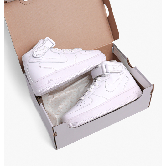 Кросівки жіночі Nike Air Force 1 Mid Triple White Dd9625-100, Размер: 37.5, Наличие: Склад (1-3 дня), фото , изображение 3