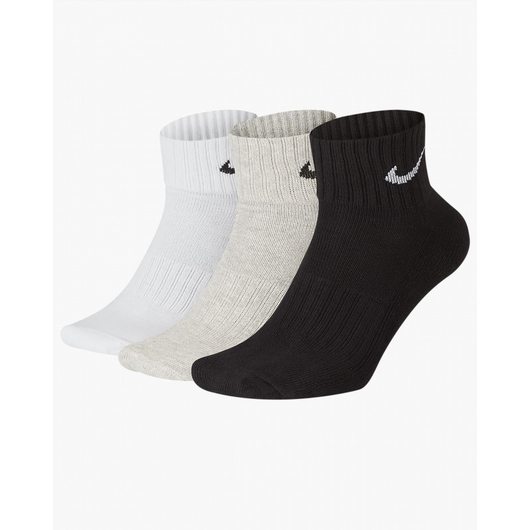 Шкарпетки унісекс Nike Cushion Quarter Training (3 пари, утеплені) Black/Grey/White SX4926-901, Размер: 34-38, Наличие: Склад (1-3 дня), фото , изображение 2
