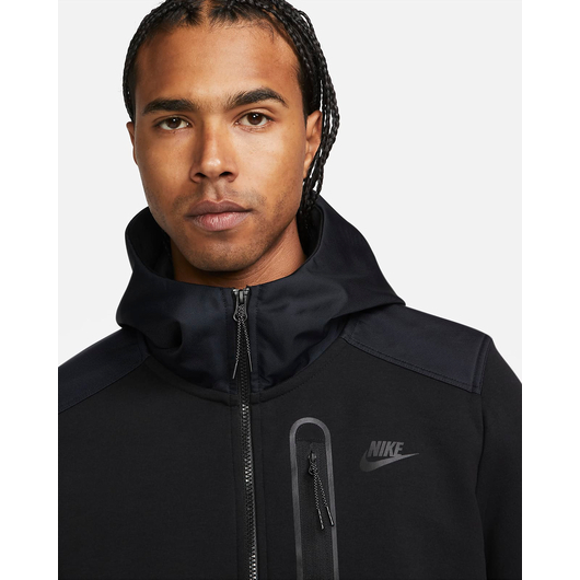 Толстовка чоловіча Nike M Nk Tch Flc Overlay Fz Black Dr6165-010, Размер: XXL, Наличие: Склад (1-3 дня), фото , изображение 2