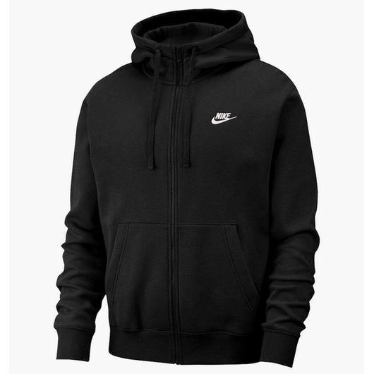 Толстовка чоловіча Nike M NSW CLUB HOODIE FZ BB Black BV2645-010, Размер: S, Наличие: Склад (1-3 дня), фото 
