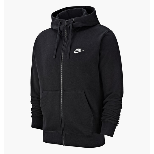 Толстовка чоловіча Nike M Nsw Club Hoodie Fz Ft Black BV2648-010, Размер: M, Наличие: Склад (1-3 дня), фото 