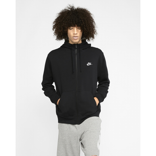 Толстовка чоловіча Nike M NSW CLUB HOODIE FZ BB Black BV2645-010, Размер: L, Наличие: Склад (1-3 дня), фото , изображение 2