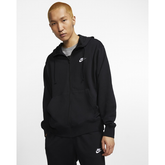 Толстовка чоловіча Nike M Nsw Club Hoodie Fz Ft Black BV2648-010, Размер: L, Наличие: Склад (1-3 дня), фото , изображение 2