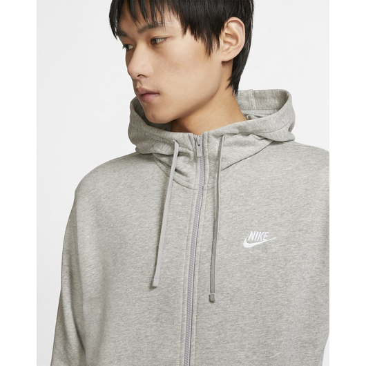Толстовка чоловіча Nike M Nsw Club Hoodie Fz Ft Grey BV2648-063, Размер: XL, Наличие: Склад (1-3 дня), фото , изображение 4