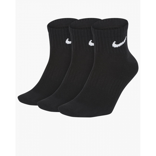 Шкарпетки унісекс Nike U Nk Everyday Ltwt Ankle (3 пари, неутеплені) Black SX7677-010, Размер: 34-38, Наличие: Склад (1-3 дня), фото , изображение 2