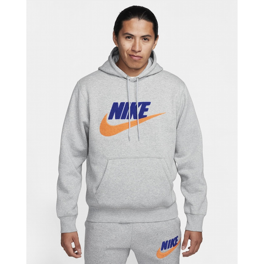 Худі чоловіче Nike Club Fleece Pullover Hoodie Grey FN3104-063, Размер: M, Наличие: Склад (1-3 дня), фото , изображение 2