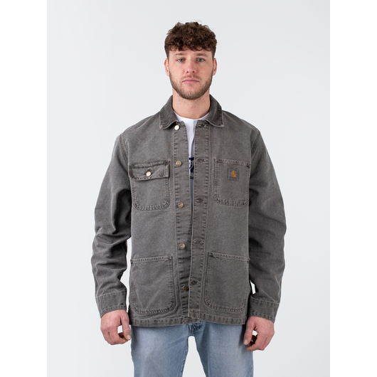 Джинсовка чоловіча Carhartt Michigan Coat Grey I026480.00E.FH.03-1, Размер: S, Наличие: Склад (1-3 дня), фото , изображение 4