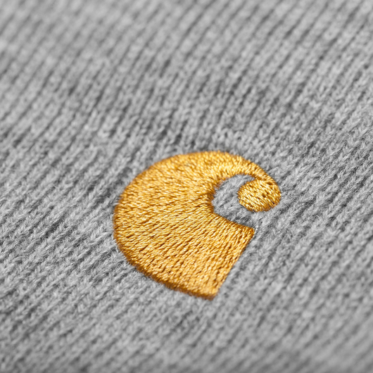 Шапка чоловіча Carhartt WIP Chase Beanie Grey I026222-37, Наличие: Склад (1-3 дня), фото , изображение 2