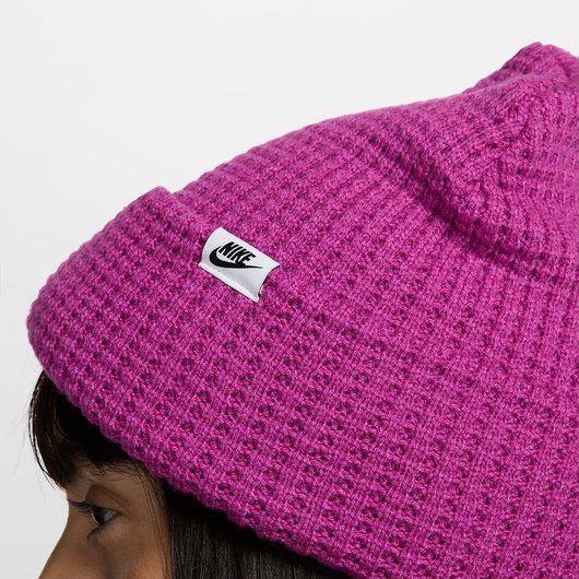 Шапка унісекс Nike Peak Waffle Knit Beanie Pink FZ2123-518, Наличие: Склад (1-3 дня), фото , изображение 4