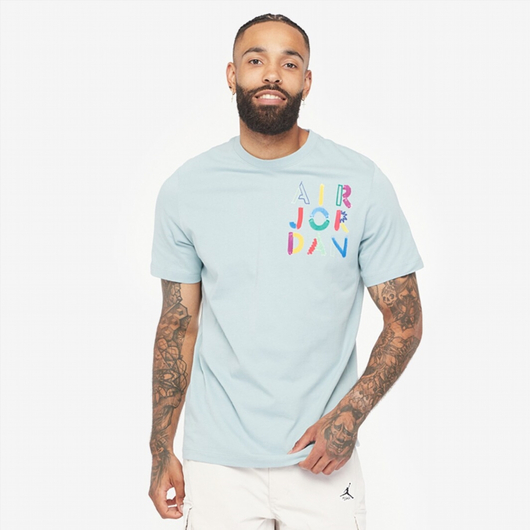Футболка чоловіча Air Jordan Brand Graphic Crew Tee Light Blue Dm3078-366, Размер: S, Наличие: Склад (1-3 дня), фото , изображение 2