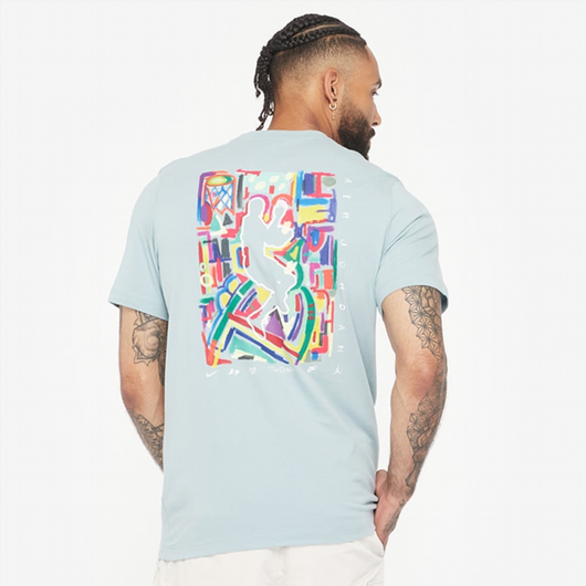 Футболка чоловіча Air Jordan Brand Graphic Crew Tee Light Blue Dm3078-366, Размер: S, Наличие: Склад (1-3 дня), фото , изображение 4