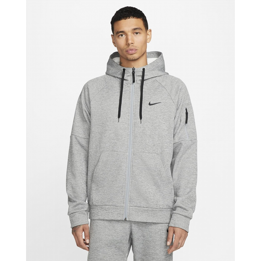 Толстовка чоловіча Nike Therma MenS Therma-Fit Full-Zip Fitness Top Grey DQ4830-063, Размер: L, Наличие: Склад (1-3 дня), фото , изображение 2