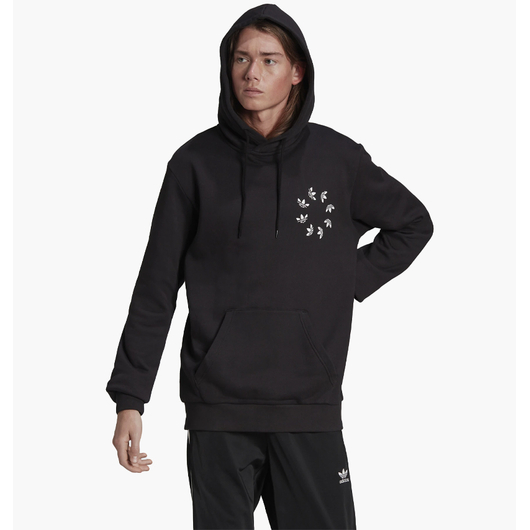 Худі чоловіче Adidas Adicolor Spinner Hoodie Black Hc4490, Размер: XL, Наличие: Склад (1-3 дня), фото 