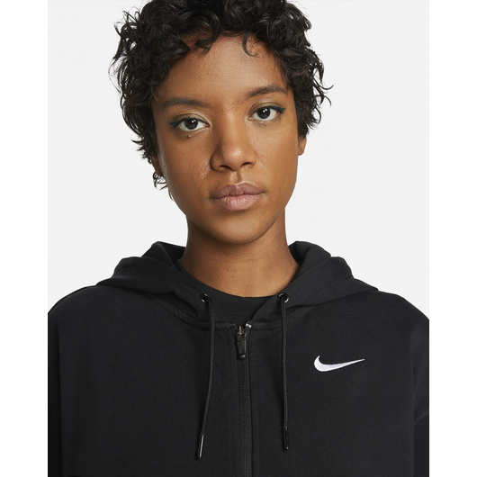 Толстовка жіноча Nike W Nsw Jrsy Os Fz Hoodie Black DM6415-010, Размер: XS, Наличие: Склад (1-3 дня), фото , изображение 4