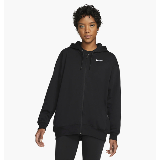 Толстовка жіноча Nike W Nsw Jrsy Os Fz Hoodie Black DM6415-010, Размер: XS, Наличие: Склад (1-3 дня), фото 