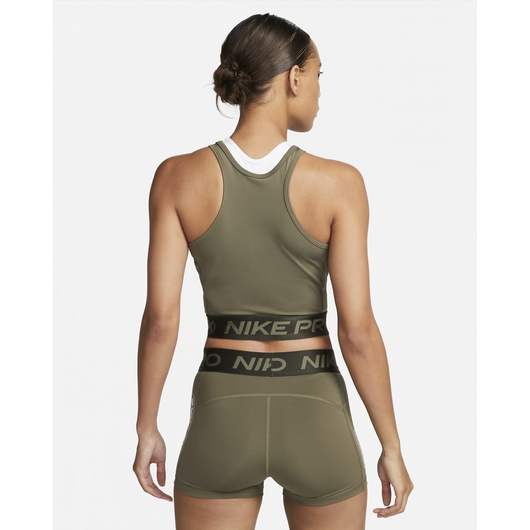 Топ жіночий Nike Pro Dri-Fit Graphic Crop Tank Olive Dq5593-222, Размер: M, Наличие: Склад (1-3 дня), фото , изображение 3