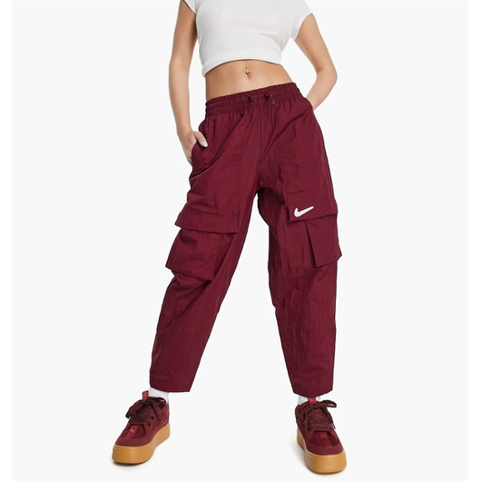 Штани жіночі Nike Sportswear Swoosh Mid-Rise Woven Trousers Violet DR5622-638, Размер: M LOOSE, Наличие: Склад (1-3 дня), фото 
