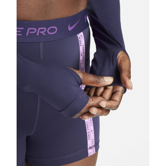 Лонгслів жіночий Nike Pro Dri-Fit Blue FB5233-555, Размер: M, Наличие: Склад (1-3 дня), фото , изображение 5