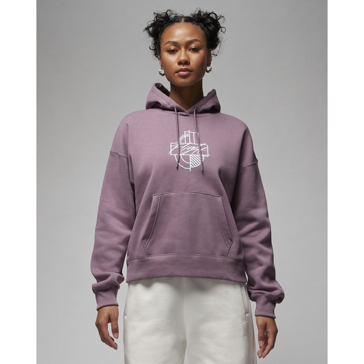 Худі жіноче Air Jordan Brooklyn Fleece Graphic Hoodie Violet FD7154-508, Размер: XS LOOSE, Наличие: Склад (1-3 дня), фото , изображение 2