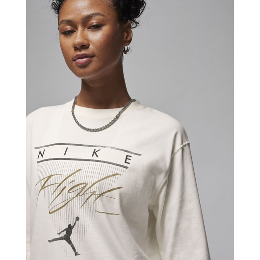Лонгслів жіночий Air Jordan Long-Sleeve Graphic T-Shirt White FD7205-133, Размер: S LOOSE, Наличие: Склад (1-3 дня), фото , изображение 4