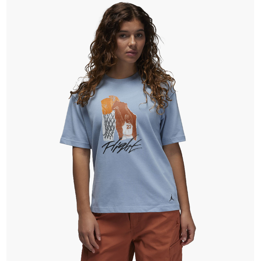 Футболка жіноча Air Jordan Collage T-Shirt Light Blue FN5365-436, Размер: XS, Наличие: Склад (1-3 дня), фото 