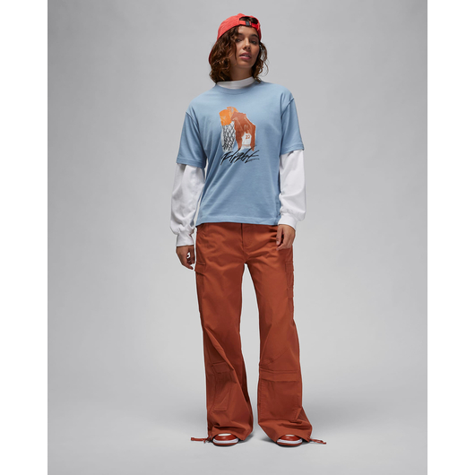 Футболка жіноча Air Jordan Collage T-Shirt Light Blue FN5365-436, Размер: XS, Наличие: Склад (1-3 дня), фото , изображение 3