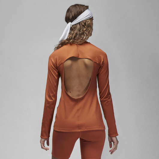 Кофта жіноча Air Jordan Sport Long-Sleeve Top Brown FN5113-209, Размер: XS, Наличие: Склад (1-3 дня), фото , изображение 4