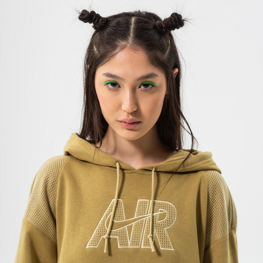 Худі унісекс Nike W Nsw Air Flc Hoodie Olive DM6059-769, Размер: S OVER, Наличие: Склад (1-3 дня), фото , изображение 5