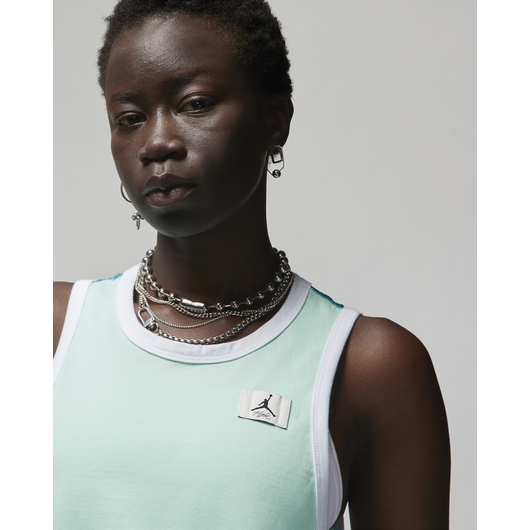 Майка жіноча Air Jordan Essentials Asymmetrical Jersey Tank Turquoise Do5035-379, Размер: L, Наличие: Склад (1-3 дня), фото , изображение 4