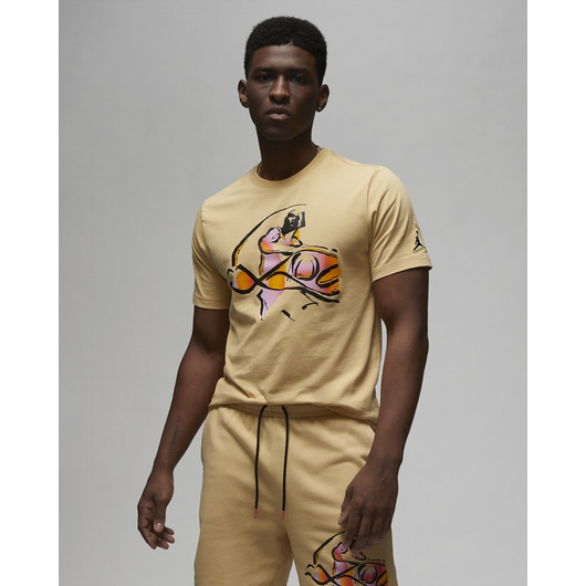 Футболка чоловіча Air Jordan T-Shirt Flight Mvp Beige DX9569-252, Размер: M, Наличие: Склад (1-3 дня), фото , изображение 2