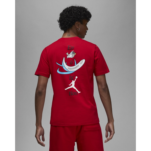 Футболка чоловіча Air Jordan T-Shirt Brand Red FB7468-687, Размер: M, Наличие: Склад (1-3 дня), фото , изображение 3
