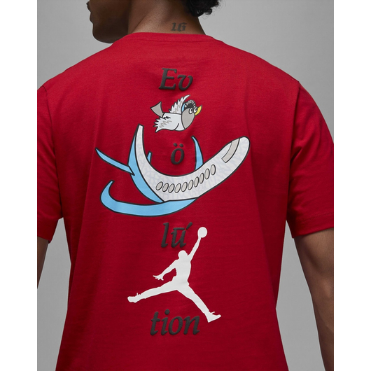 Футболка чоловіча Air Jordan T-Shirt Brand Red FB7468-687, Размер: M, Наличие: Склад (1-3 дня), фото , изображение 5