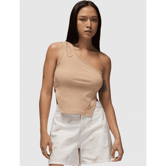 Майка жіноча Air Jordan Asymmetrical Rib Tank Beige FN5798-244, Размер: M, Наличие: Склад (1-3 дня), фото , изображение 2