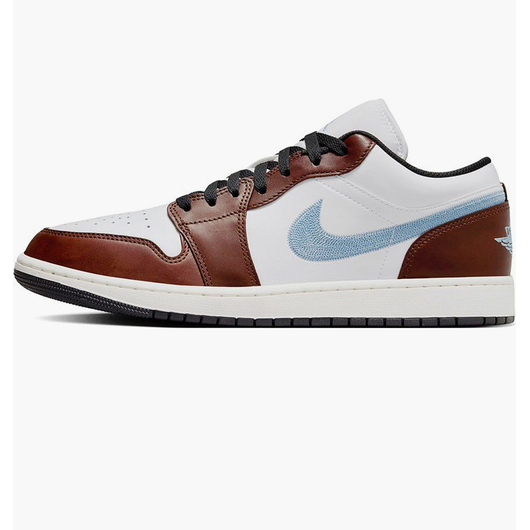 Кросівки чоловічі Air Jordan 1 Low Se Lifestyle Shoe White/Brown FQ7832-142, Размер: 40, Наличие: Склад (1-3 дня), фото 