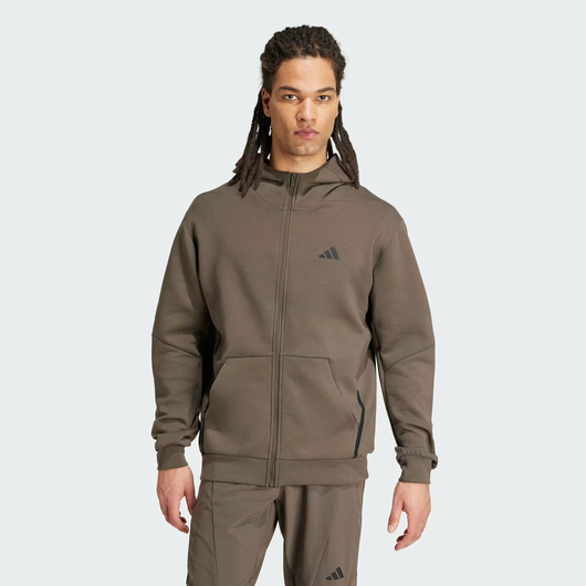 Худі чоловіче Adidas D4T Full-Zip Ho Erkek Sweatshirt Brown IY1133, Размер: S, Наличие: Склад (1-3 дня), фото , изображение 4