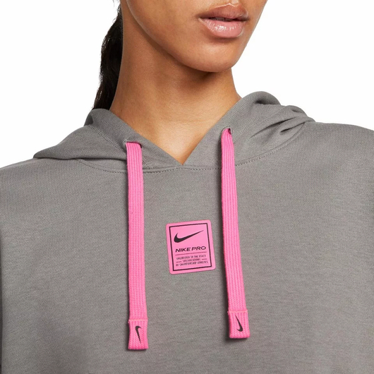 Худі жіноче Nike Pro Dri-Fit Get Fit Grey DQ5590-029, Размер: S, Наличие: Склад (1-3 дня), фото , изображение 3