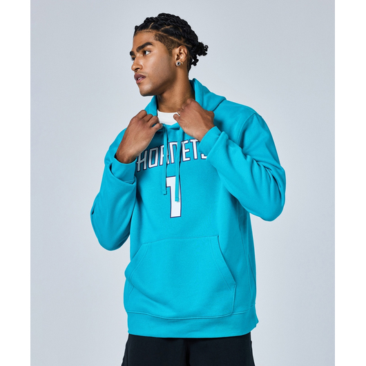 Худі чоловіче Air Jordan Charlotte Hornets Club Light Blue FB4791-415, Размер: S, Наличие: Склад (1-3 дня), фото , изображение 2