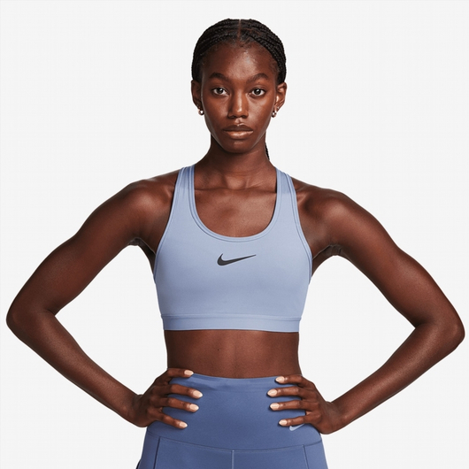 Топ жіночий Nike Swoosh High-Support Non-Padded Adjustable Sports Bra Light Blue DX6815-493, Размер: S, Наличие: Склад (1-3 дня), фото , изображение 2