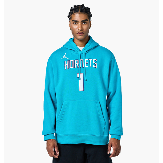 Худі чоловіче Air Jordan Charlotte Hornets Club Light Blue FB4791-415, Размер: S, Наличие: Склад (1-3 дня), фото 