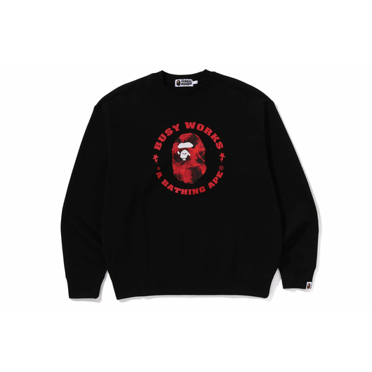 BAPE FLORAL SOLID CAMO BUSY WORKS SWEATSHIRT BLACK, Размер: L, Наличие: Склад (1-3 дня), фото 